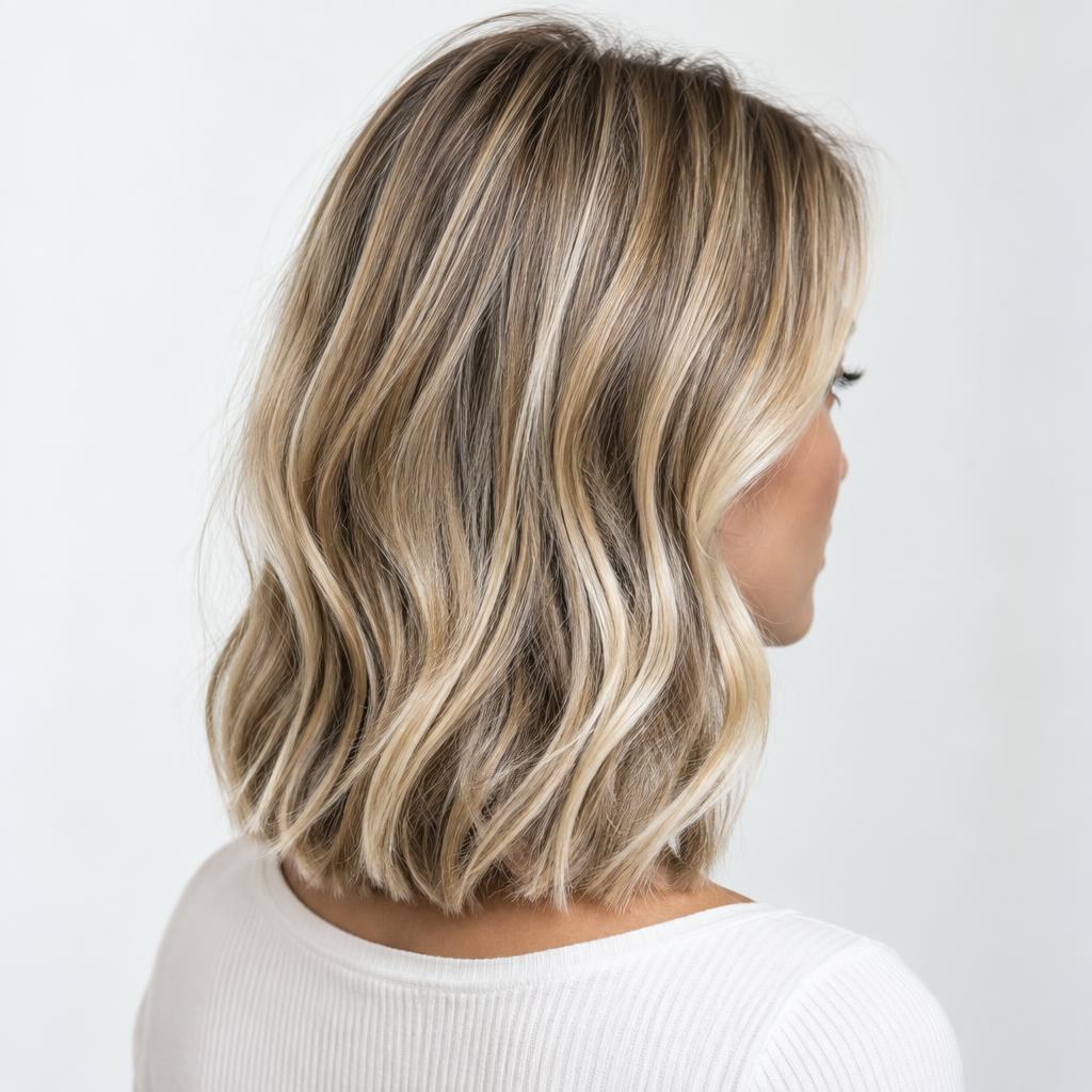 Illustratives Beispiel für Highlights: Feine blonde Highlights