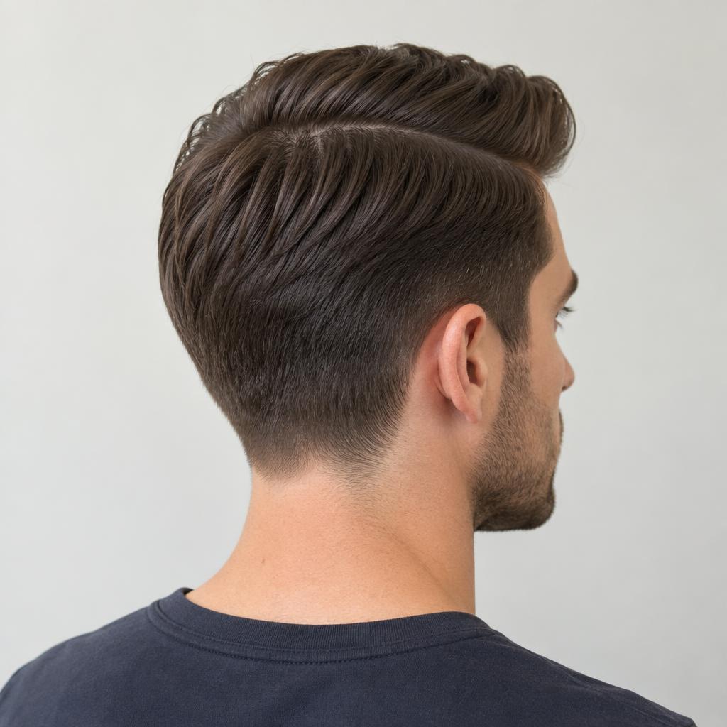 Illustratives Beispiel für Men's cut: Klassischer Seitenscheitel