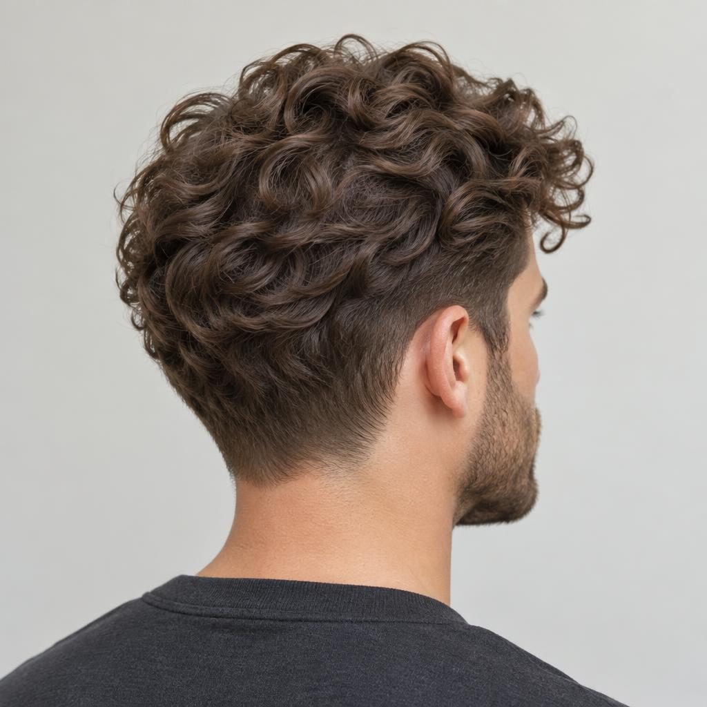 Illustratives Beispiel für Men's cut: Natürliche Locken