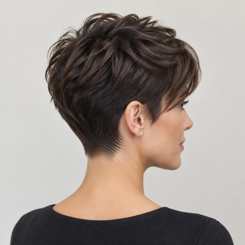 Illustratives Beispiel für Women Signature Cut: Texturierter Pixie